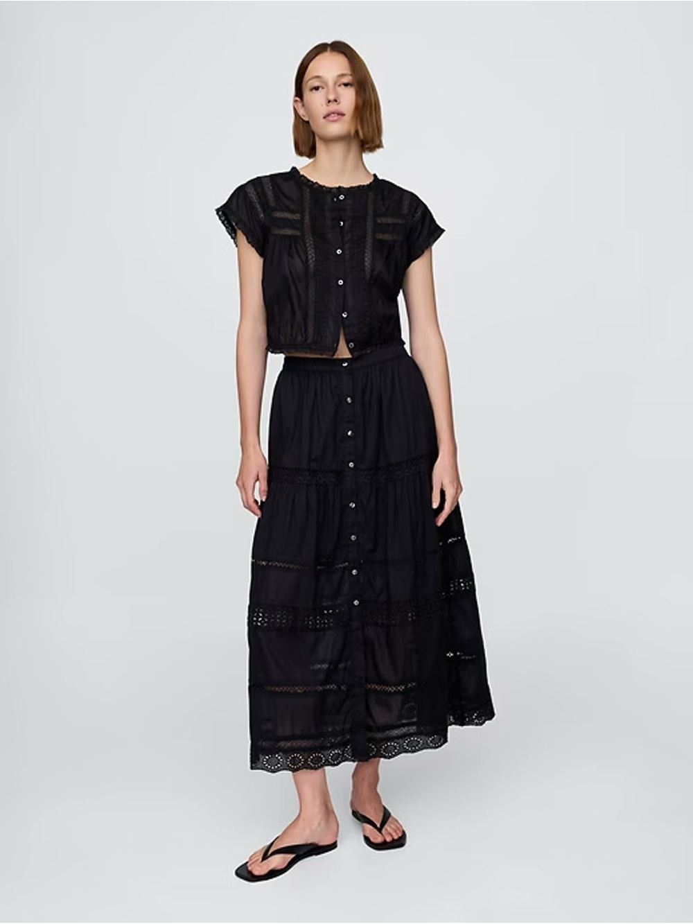 GAP Cotton Lace Top & Skirt set
